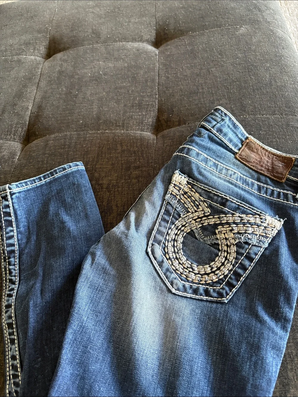Big Star Women's Skinny Jeans in Distressed Blue Denim - Picture 6 of 7